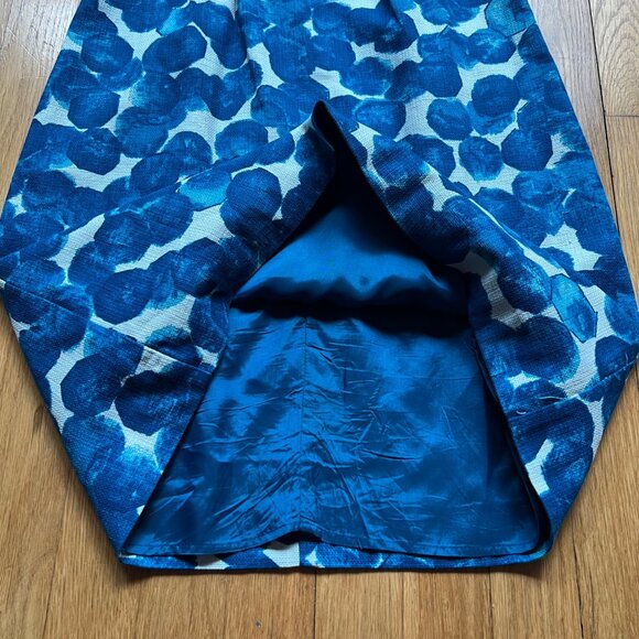 Anthropologie Tabitha Size 4 Blue Watercolor Gems Dot Sleeveless Sheath Dress - Picture 4 of 12
